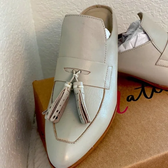 Women’s NWT MATISSE Ivory Leather Mules Shoes from Nordstrom size 7.5 - Picture 7 of 12